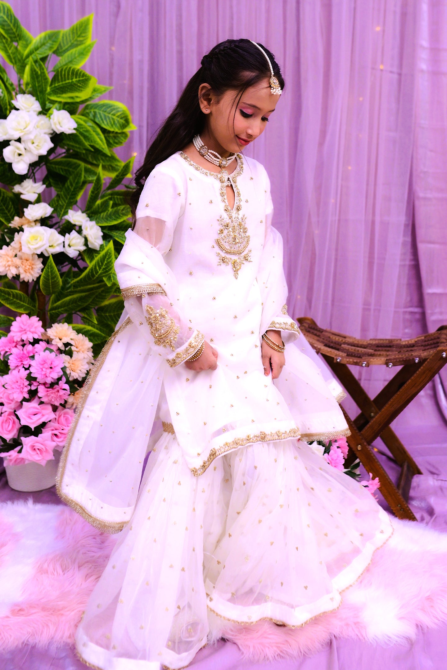 formal short shirt garara & dupatta